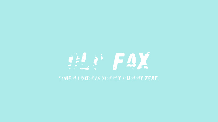 Old Fax Font