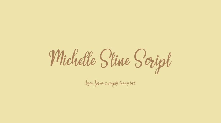 Michelle Stine Script Font