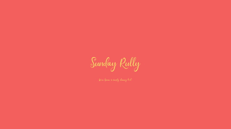 Sunday Rully Font
