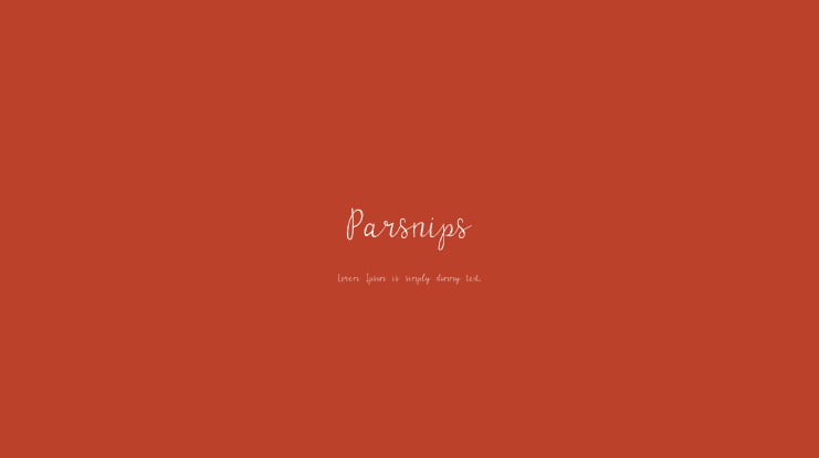 Parsnips Font