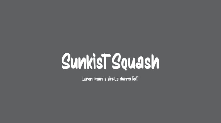 Sunkist Squash Font