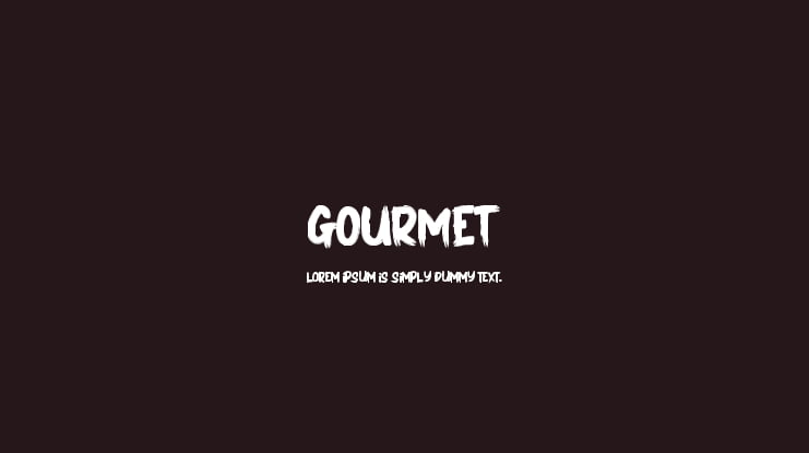 GOURMET Font