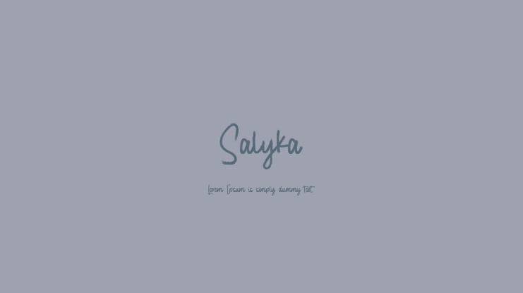 Salyka Font