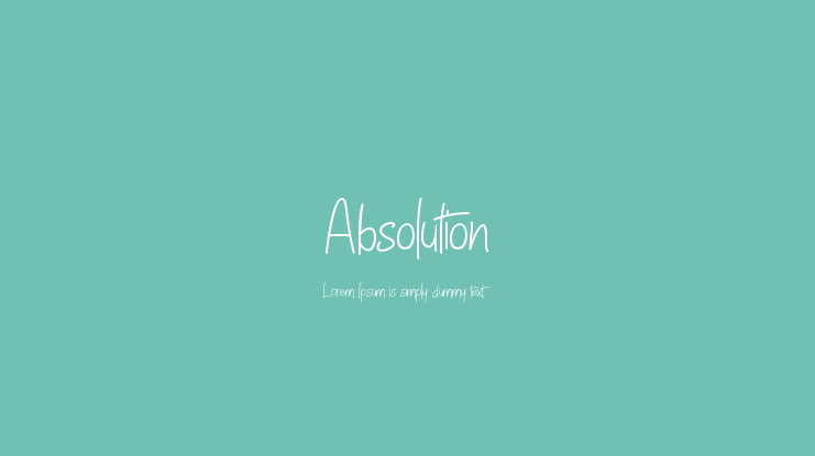 Absolution Font