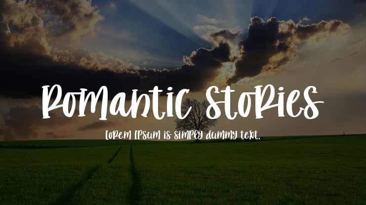 romantic stories Font