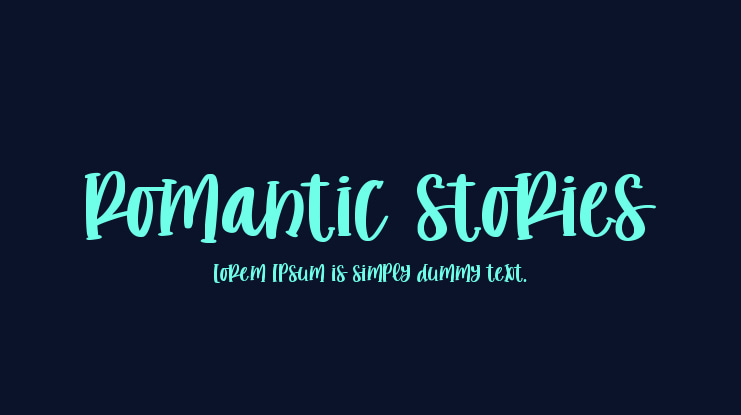 romantic stories Font