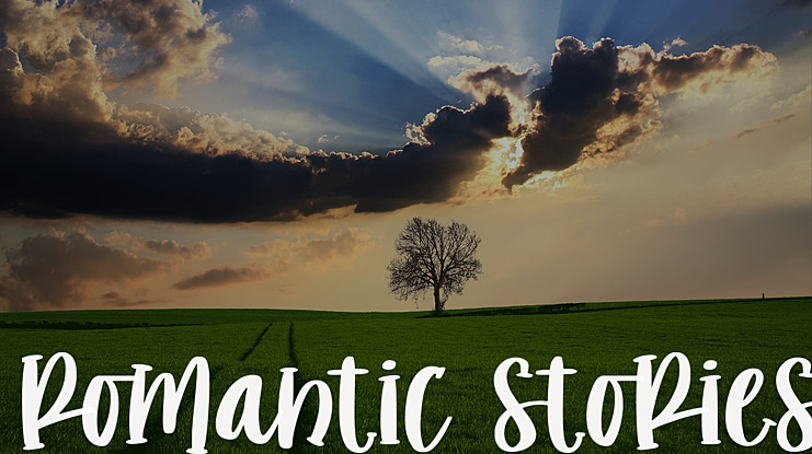 romantic stories Font