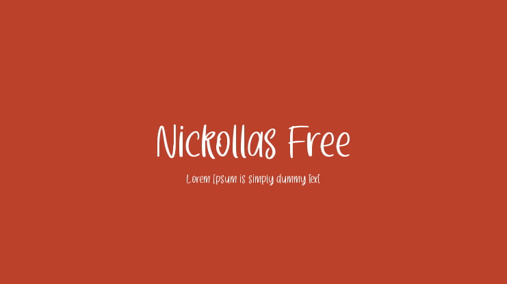Nickollas Free Font