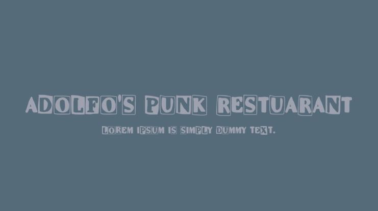 Adolfo's Punk Restuarant Font