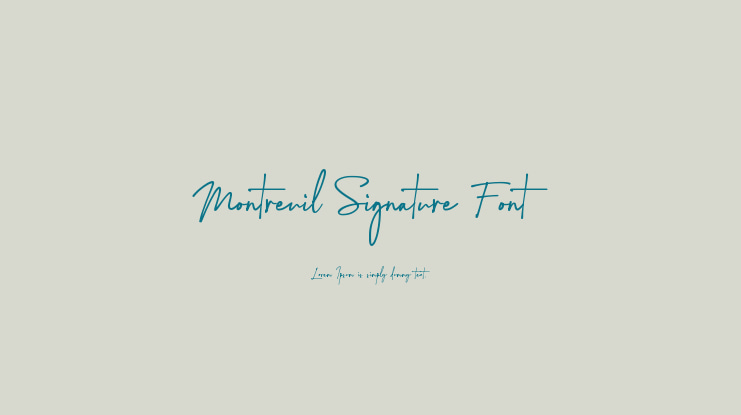 Montreuil Signature Font
