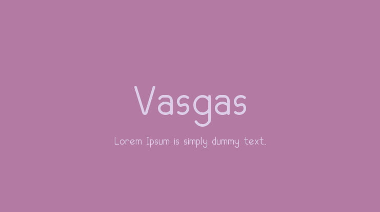 Vasgas Font