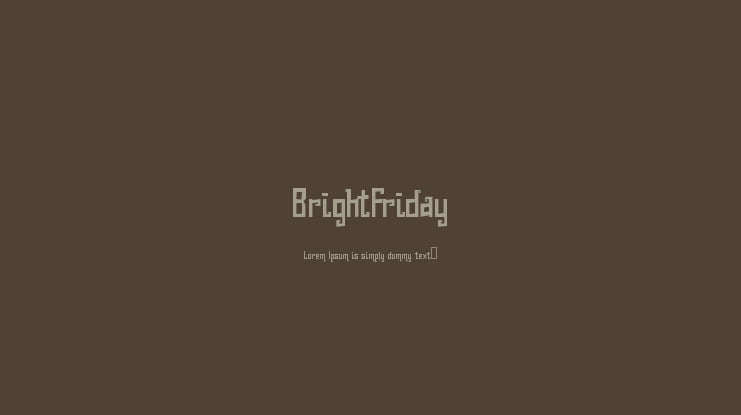 BrightFriday Font