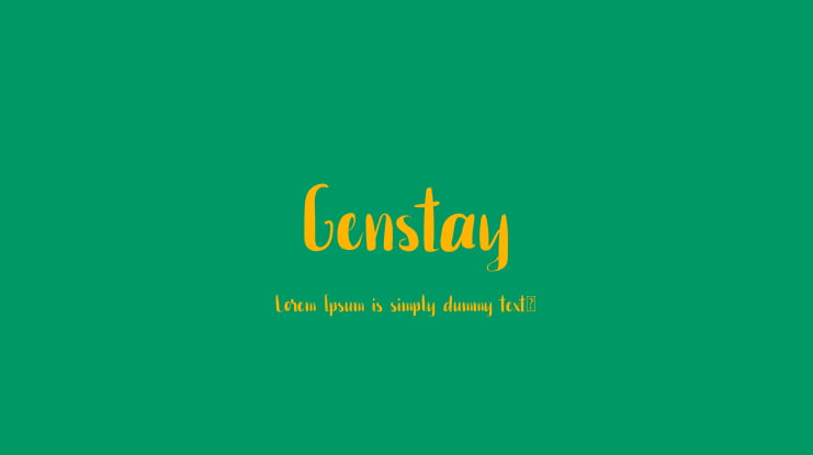 Genstay Font