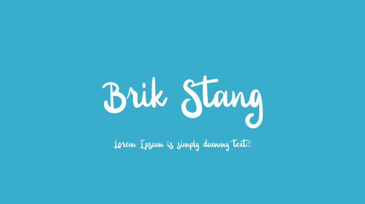 Brik Stang Font