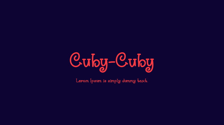 Cuby-Cuby Font