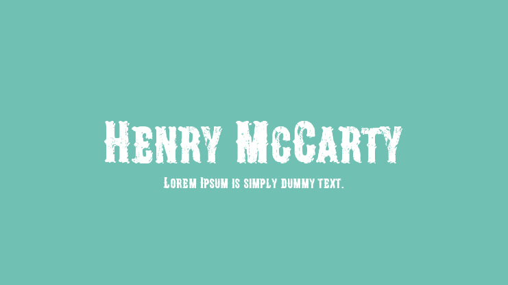 Henry McCarty Font