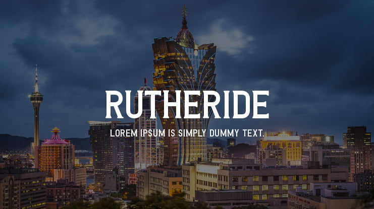 Rutheride Font
