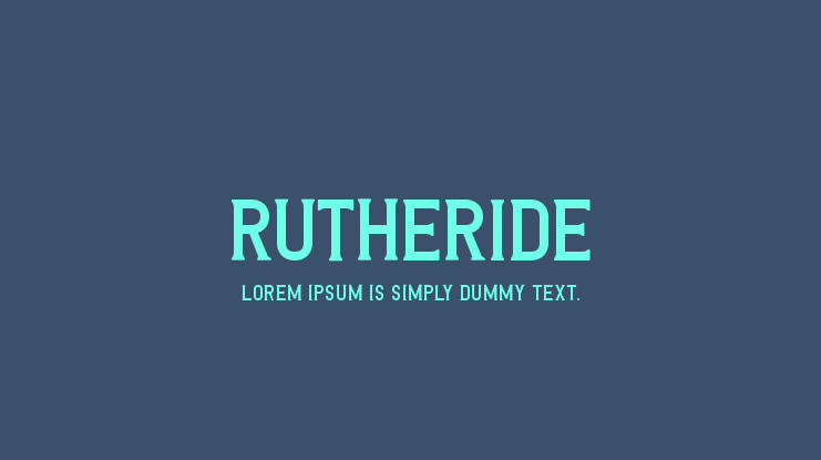 Rutheride Font
