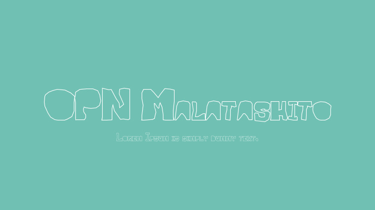 OPN Malatashito Font Family