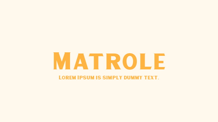 Matrole Font