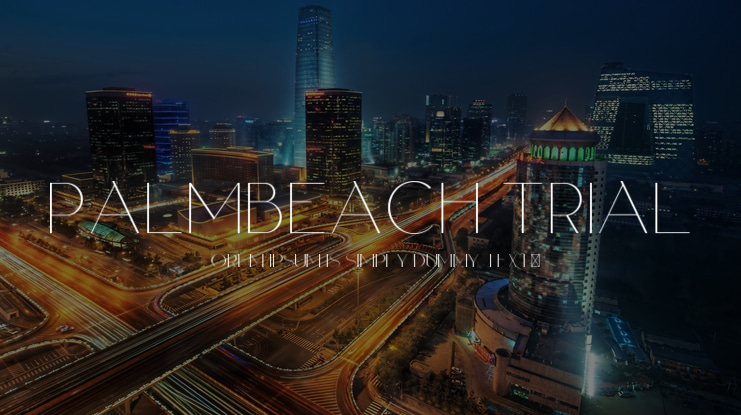 PalmBeach Trial Font