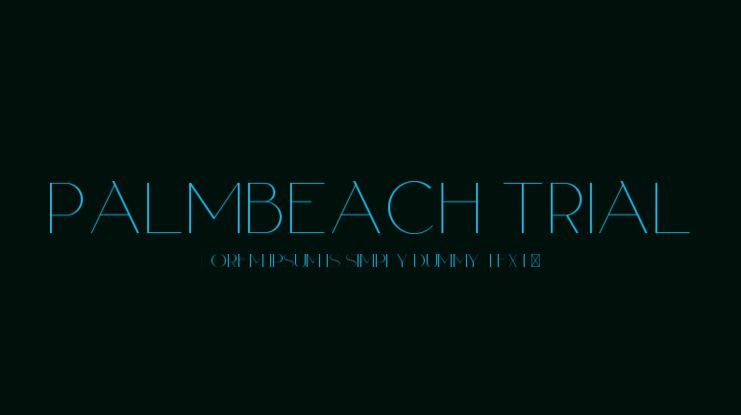 PalmBeach Trial Font