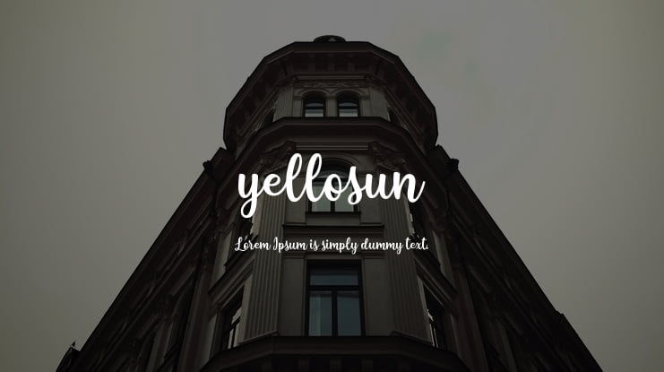 yellosun Font