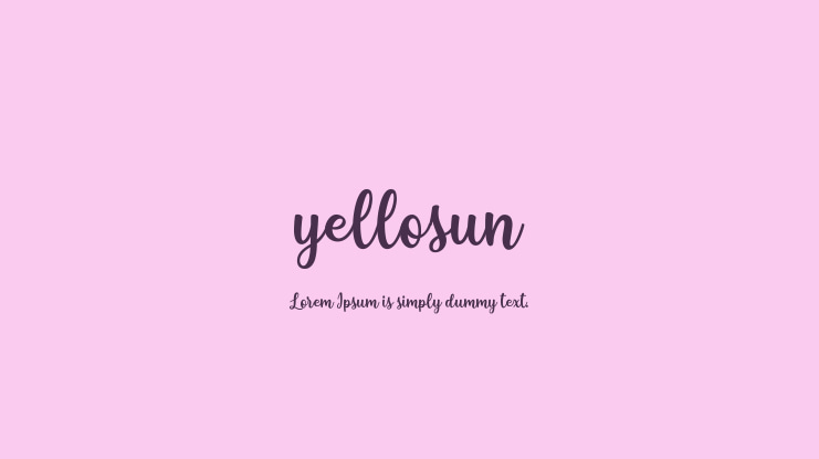 yellosun Font