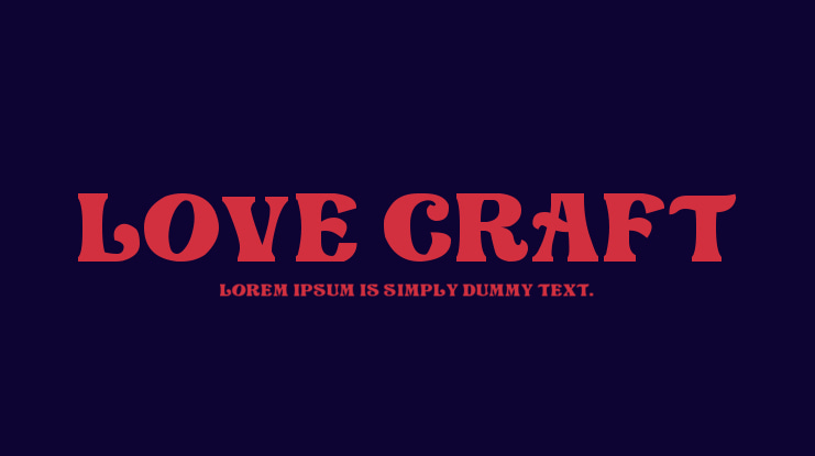 Love Craft Font Family
