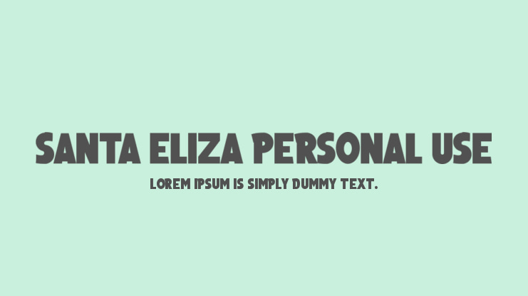 Santa Eliza Personal Use Font
