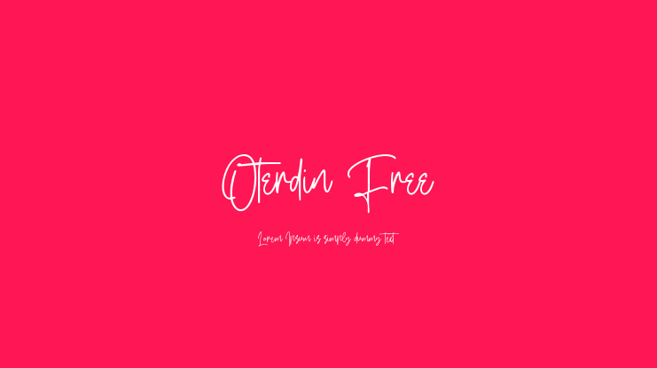 Oterdin Free Font