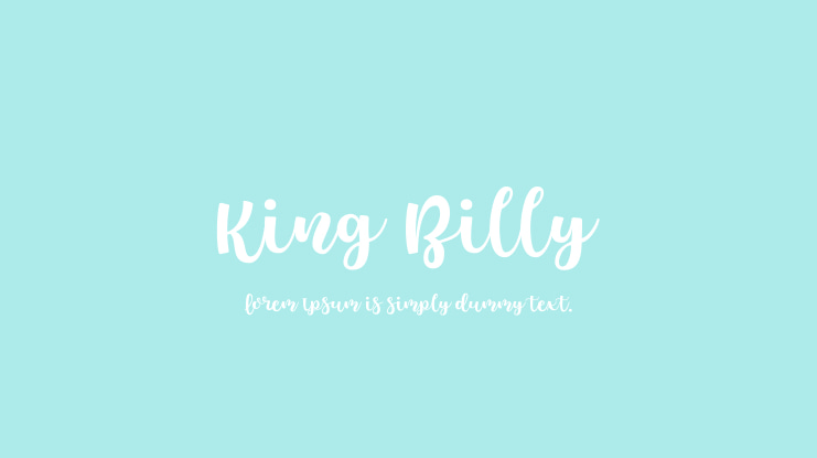 King Billy Font