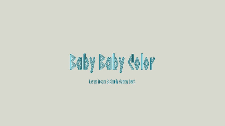 Baby Baby Color Font Family