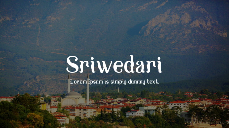 Sriwedari Font Family