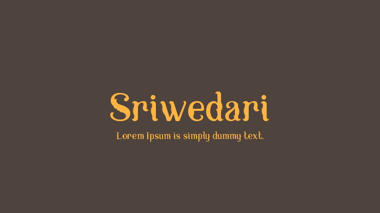 Sriwedari Font Family