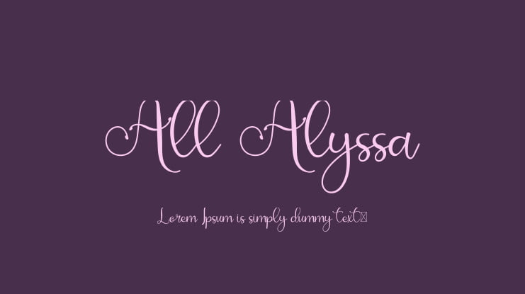 All Alyssa Font