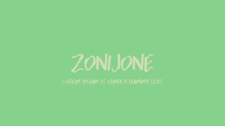 Zonijone Font