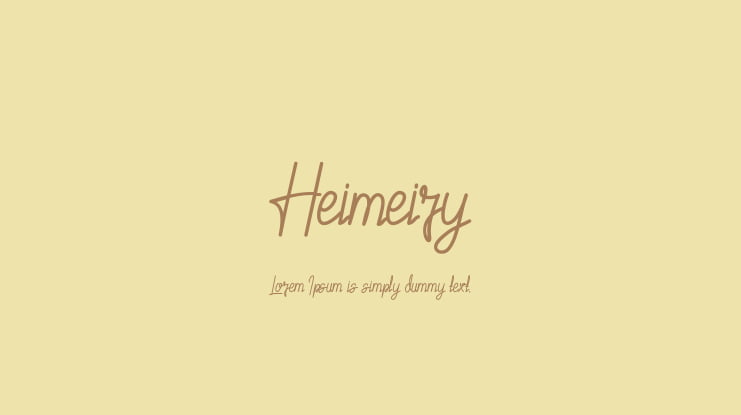 Heimeiry Font