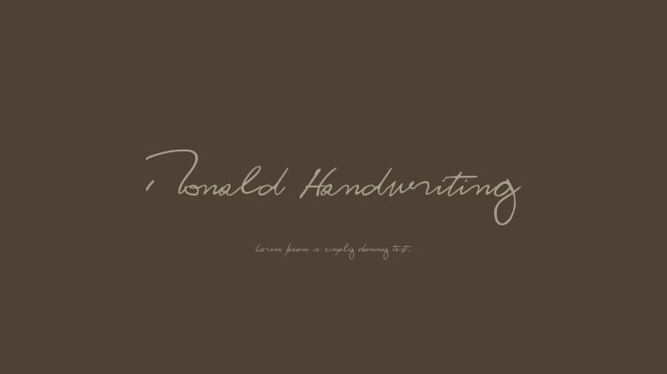 Ronald Handwriting Font