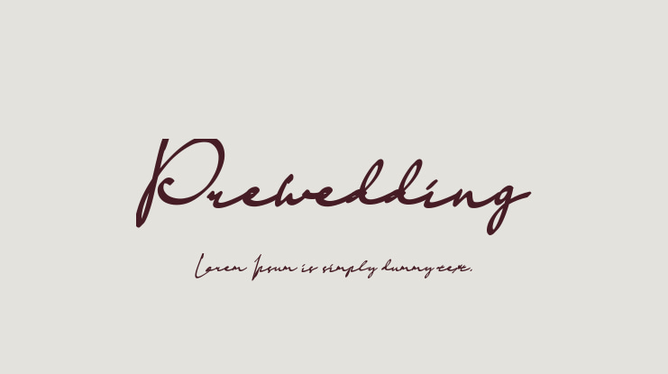 Prewedding Font