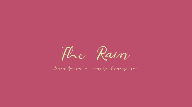 The Rain Font