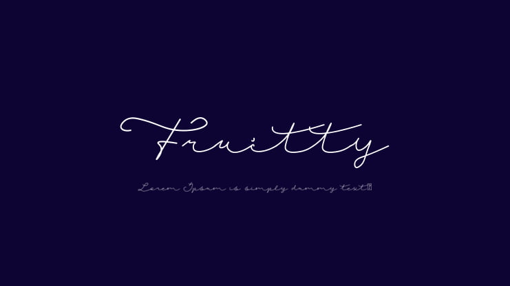 Fruitty Font