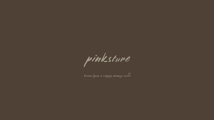 pinksture Font