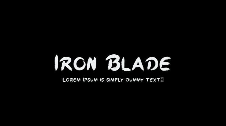 Iron Blade Font