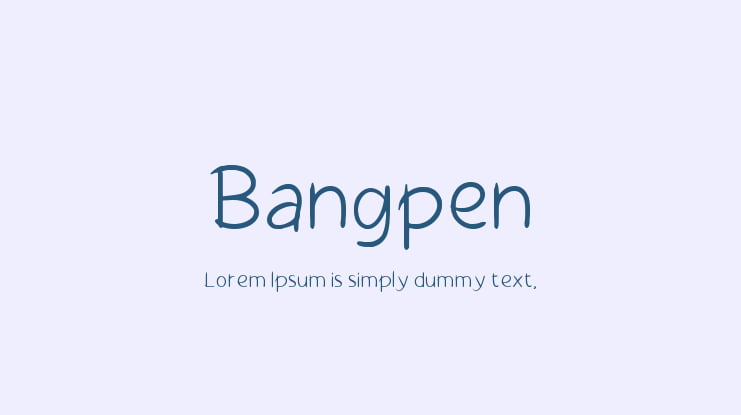 Bangpen Font