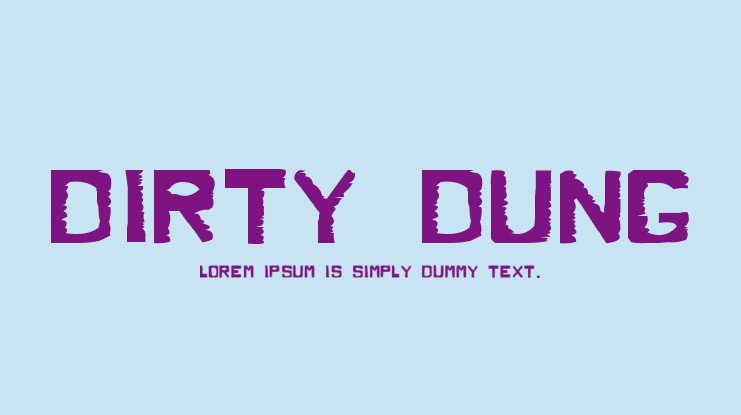 Dirty Dung Font Family