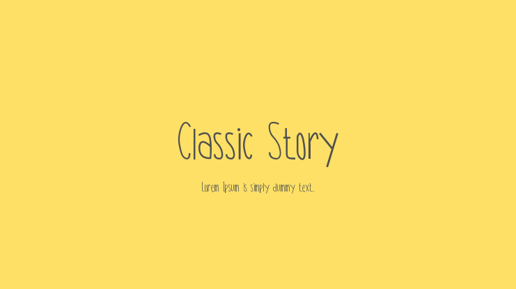 Classic Story Font