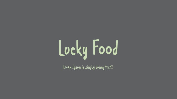 Lucky Food Font