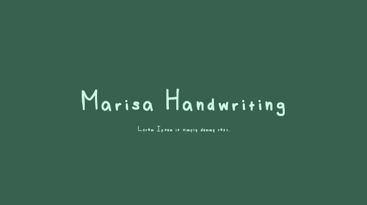 Marisa Handwriting Font