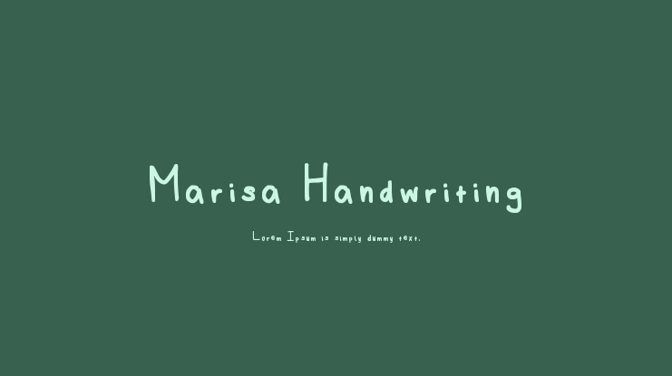 Marisa Handwriting Font